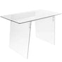 Glacier - Contemporary Desk - Clear / Chrome - Furniture Home Direct