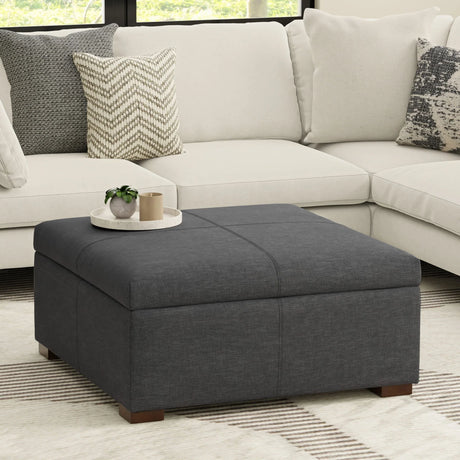 Gabbie - Coffee Table Upholstered Storage Ottoman - Furniture Home Direct