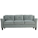 Tufted 3 Piece Living room Set Sofa, love Seat and Chair - Foam Green - Furniture Home Direct