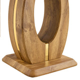 Coffee Table Set With Circular Arc Base And Wood Tone - Furniture Home Direct