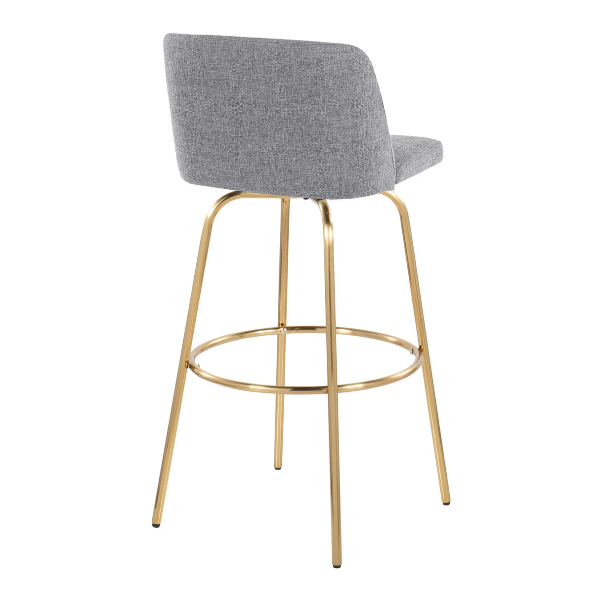Toriano - Contemporary Fixed Height Barstool With Swivel And Round Footrest (Set of 2) - Furniture Home Direct