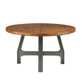 Lancaster - Round Dining / Gathering Table With Adjustable Height - Walnut - Furniture Home Direct