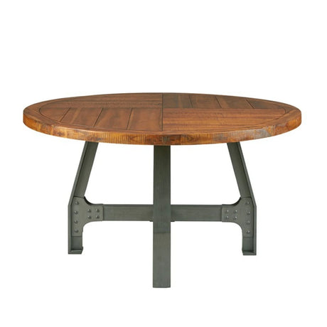 Lancaster - Round Dining / Gathering Table With Adjustable Height - Walnut - Furniture Home Direct