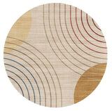 Rabbit - Washable Non - Slip Round Rug - Ivory / Light Brown - Furniture Home Direct