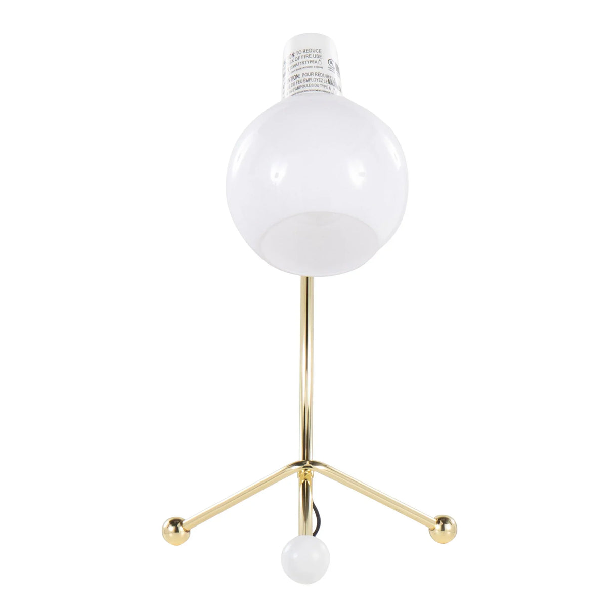 Eileen - Contemporary Task Lamp - Gold / White - Furniture Home Direct