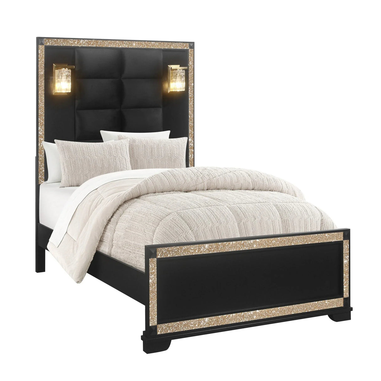Lively - Bed With Lamps, Elegant Design - Furniture Home Direct