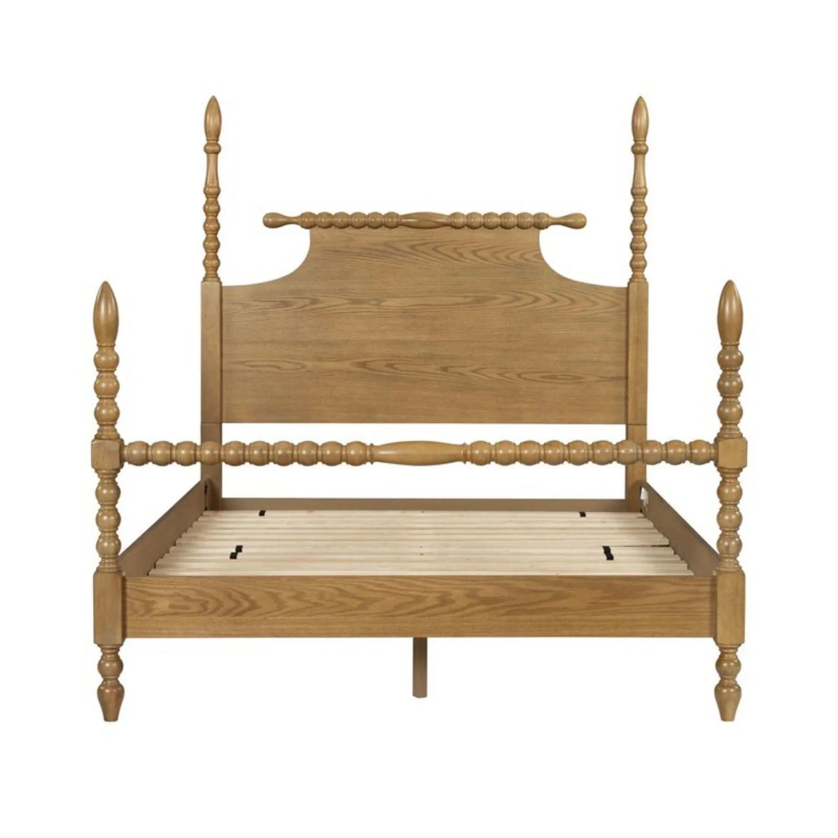 Queen Bed Turned Legs - Natural - Furniture Home Direct