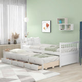 Twin Size Daybed With Trundle And Drawers - Furniture Home Direct