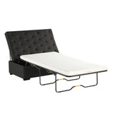 Convertible Folding Sofa Bed Ottoman With Memory Mattress And Tufted Design - Furniture Home Direct