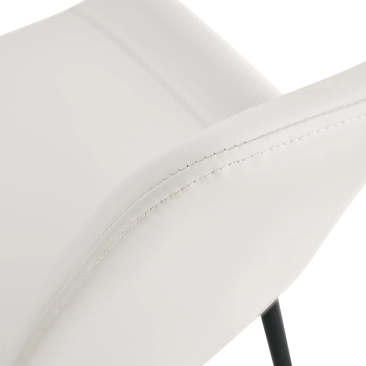 Set Of 6 White Faux Leather Dining Chairs - Furniture Home Direct