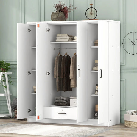 4 Door Wardrobe With 1 Drawer - Furniture Home Direct