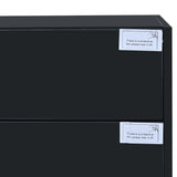 TV Stand High Gloss Console 74 Inch Length Modern Black - Furniture Home Direct