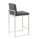 Fuji - Contemporary High Back Counter Stool, Functional Design - Furniture Home Direct