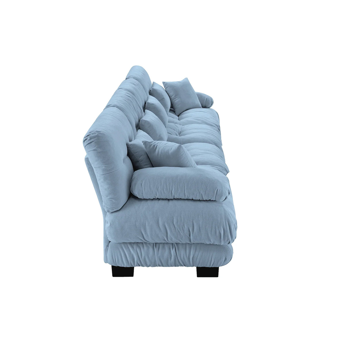 4-Seater Modular Chenille Sofa - Blue - Furniture Home Direct