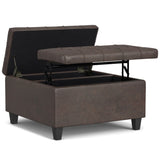 Harrison - Upholstered Coffee Table Storage Ottoman - Furniture Home Direct