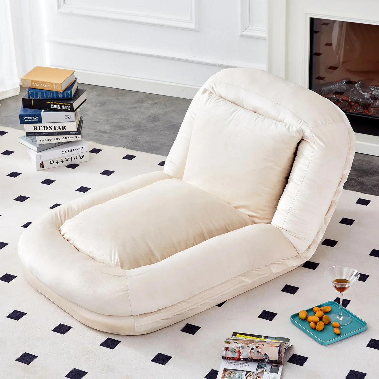 Contemporary Folding Sofa Chair With 5 Adjustable Positions For Gaming, Meditation, And Relaxation - Furniture Home Direct