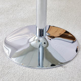 Dining Table Round Glass Top With Chrome Pedestal Silver - Furniture Home Direct