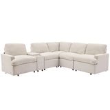Power Recliner Corner Sofa Home Theater Reclining Sofa Sectional Couches With Storage Box, Cup Holders, USB Ports And Power Socket For Living Room - Furniture Home Direct