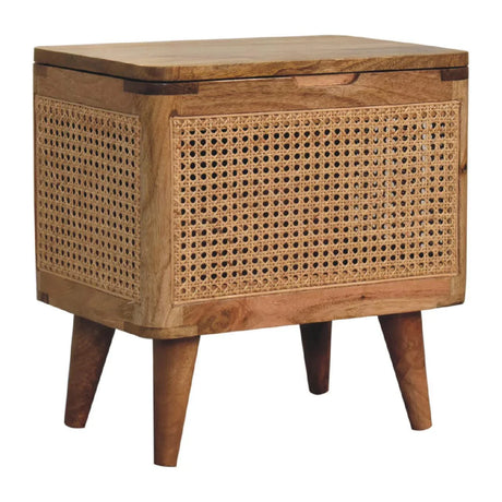 Larissa - Lid Up Storage Stool - Oak - Furniture Home Direct