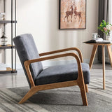 Classic Mid-Century Modern Accent Chairs, Open Framed Armchair With Cushioning - Furniture Home Direct