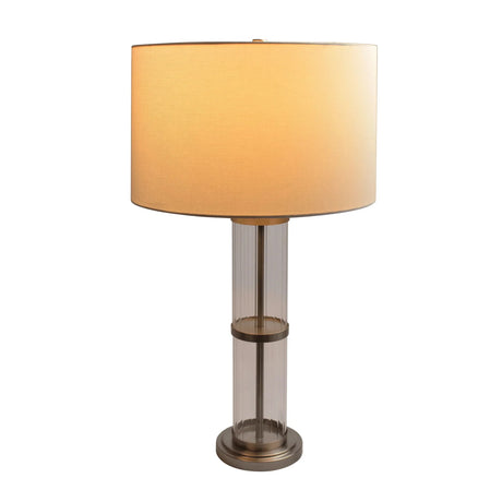 Echo - Table Lamp With On / Off Switch Clear Body Base - Clear / Silver / White - Furniture Home Direct