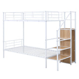 Bunk Bed With Lateral Storage Ladder And Wardrobe - Furniture Home Direct