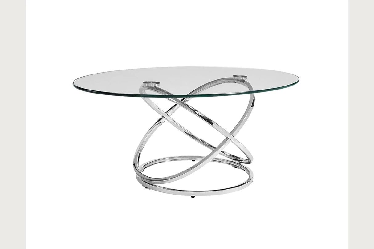 Modern Contemporary Cocktail Table Set - Chrome - Furniture Home Direct