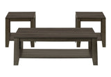 Table Set, Coffee, End, Side, Accent, Living Room, Transitional (Set of 3) - Oak - Furniture Home Direct