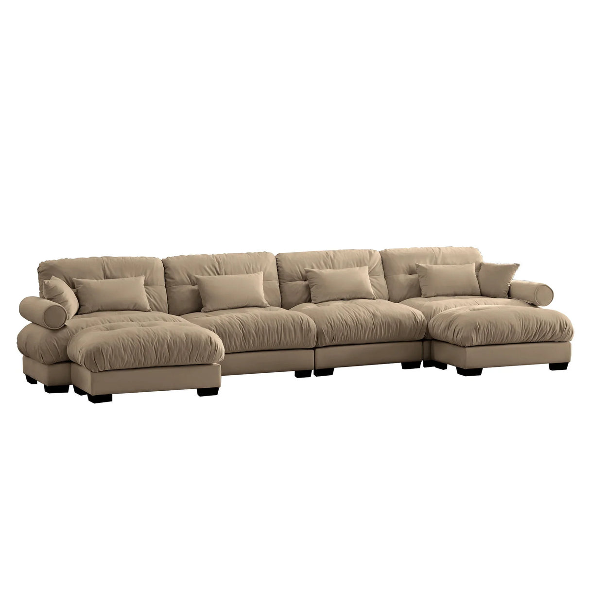 Super Comfort Oversized Modular Sectional Sofa With Movable Ottoman - Furniture Home Direct