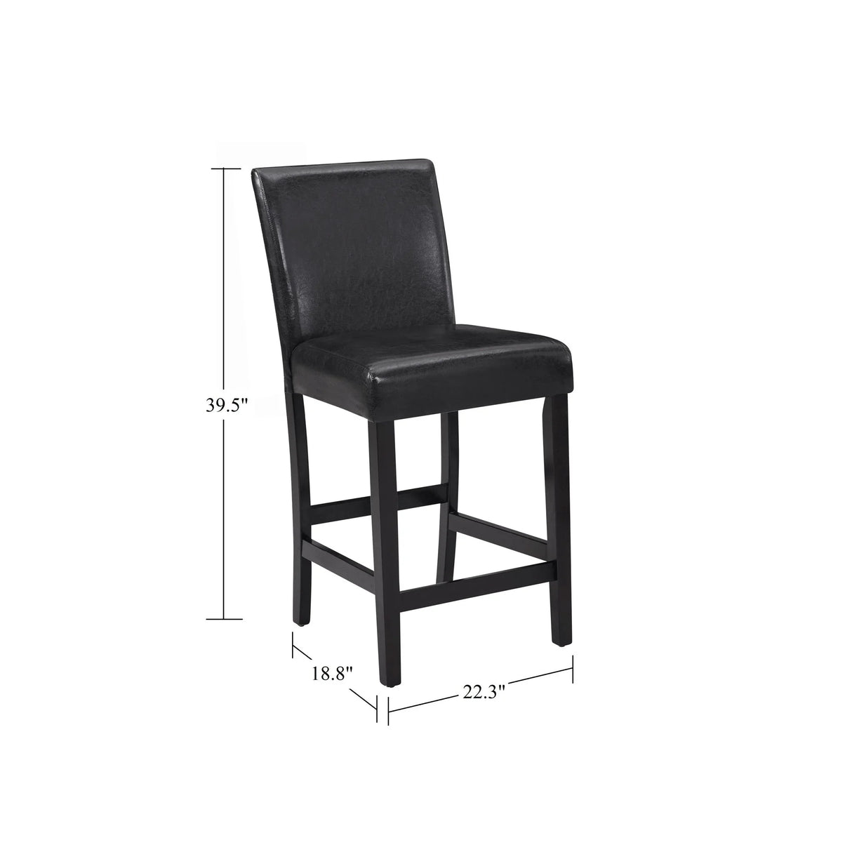 5 Piece Counter Height Dining Set With Table And Upholstered Chairs - Furniture Home Direct