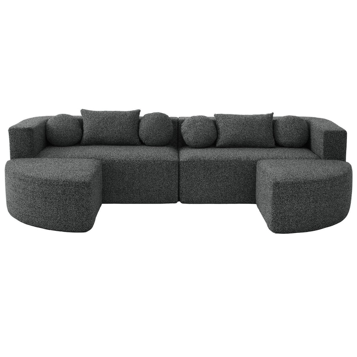 Boneless - Couch Modular Sectional Sofa With Deep Seating And Curved Design - Furniture Home Direct