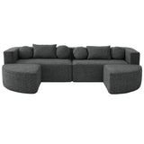 Boneless - Couch Modular Sectional Sofa With Deep Seating And Curved Design - Furniture Home Direct