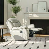 Rover - Swivel Glider Push Back Manual Recliner Arm Chair - Parchment Cream Off-White - Furniture Home Direct