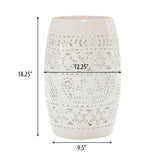 Ruby - Boho Mosaic Side Table With Ceramic Tile Top