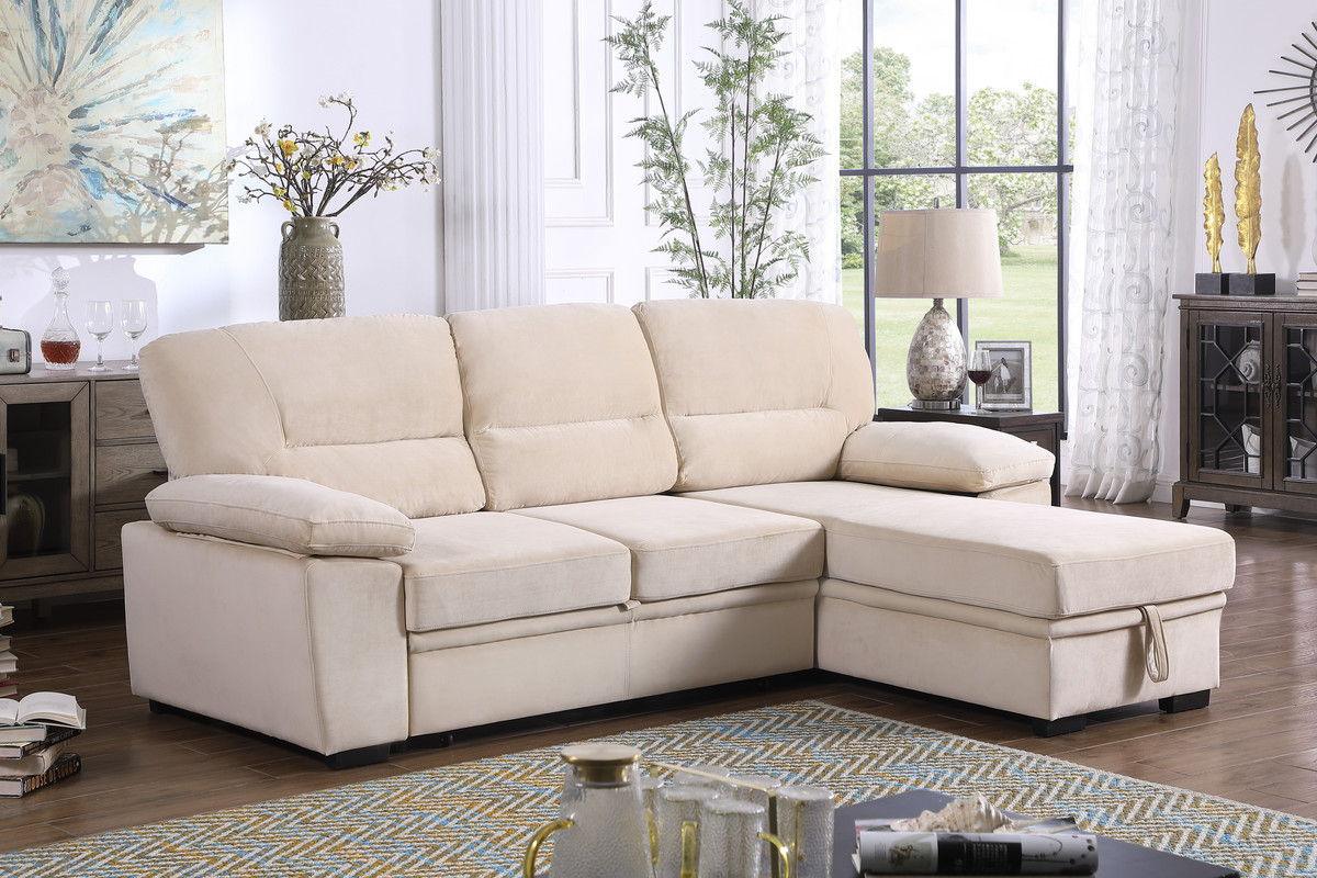 Kipling - Reversible Sleeper Sectional Sofa Chaise - Furniture Home Direct