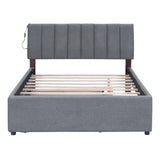 Upholstered Platform Bed With Trundle - Furniture Home Direct