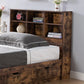 Bookcase Headboard 6 Shelves 3 Shelves Adjustable Top Panel Rounded Corners - Furniture Home Direct