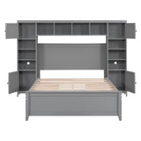 Bed With All In One Cabinet And Shelf - Furniture Home Direct