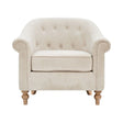 Fayette - Tufted Accent Arm Chair - Cream - Furniture Home Direct