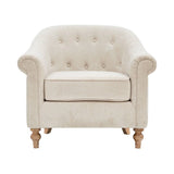Fayette - Tufted Accent Arm Chair - Cream - Furniture Home Direct