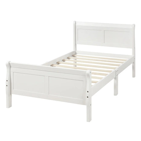 Platform Bed Frame Mattress Foundation Sleigh Bed With Headboard / Footboard / Wood Slat Suppor - Furniture Home Direct
