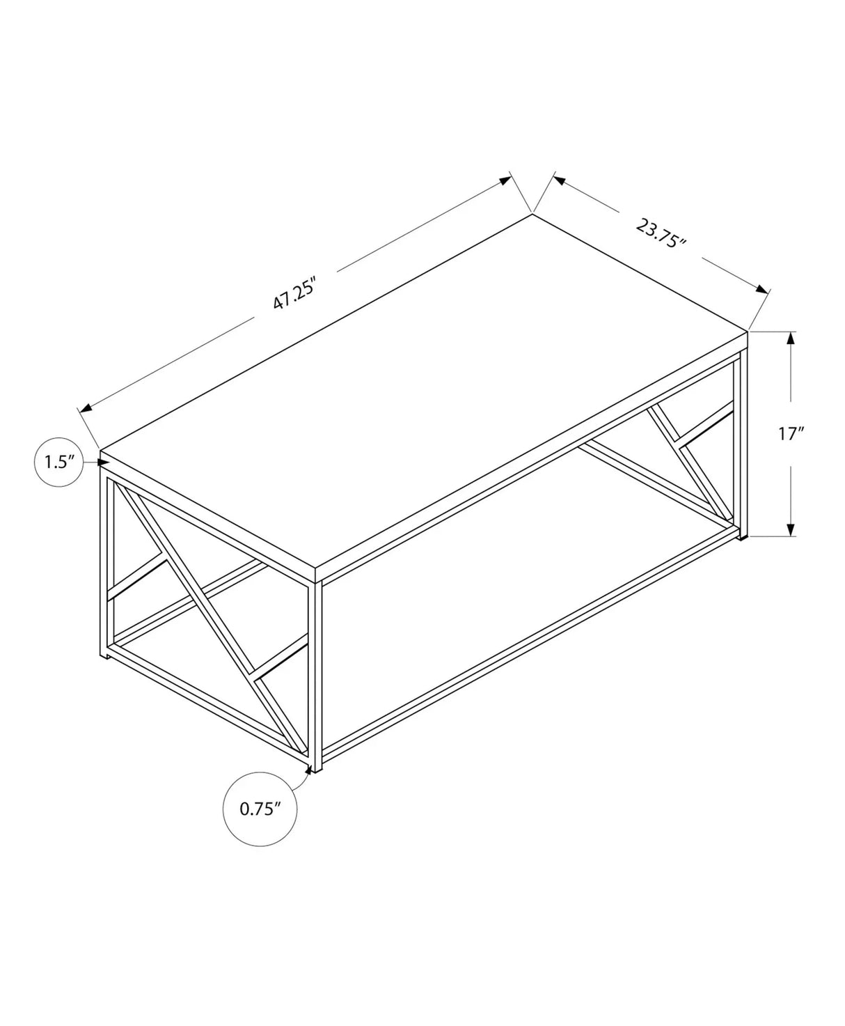 Table, Rectangular, Contemporary Versatile Placement - Gray - Furniture Home Direct