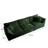 2 Pc Chenille Living Room Set - Green - Furniture Home Direct