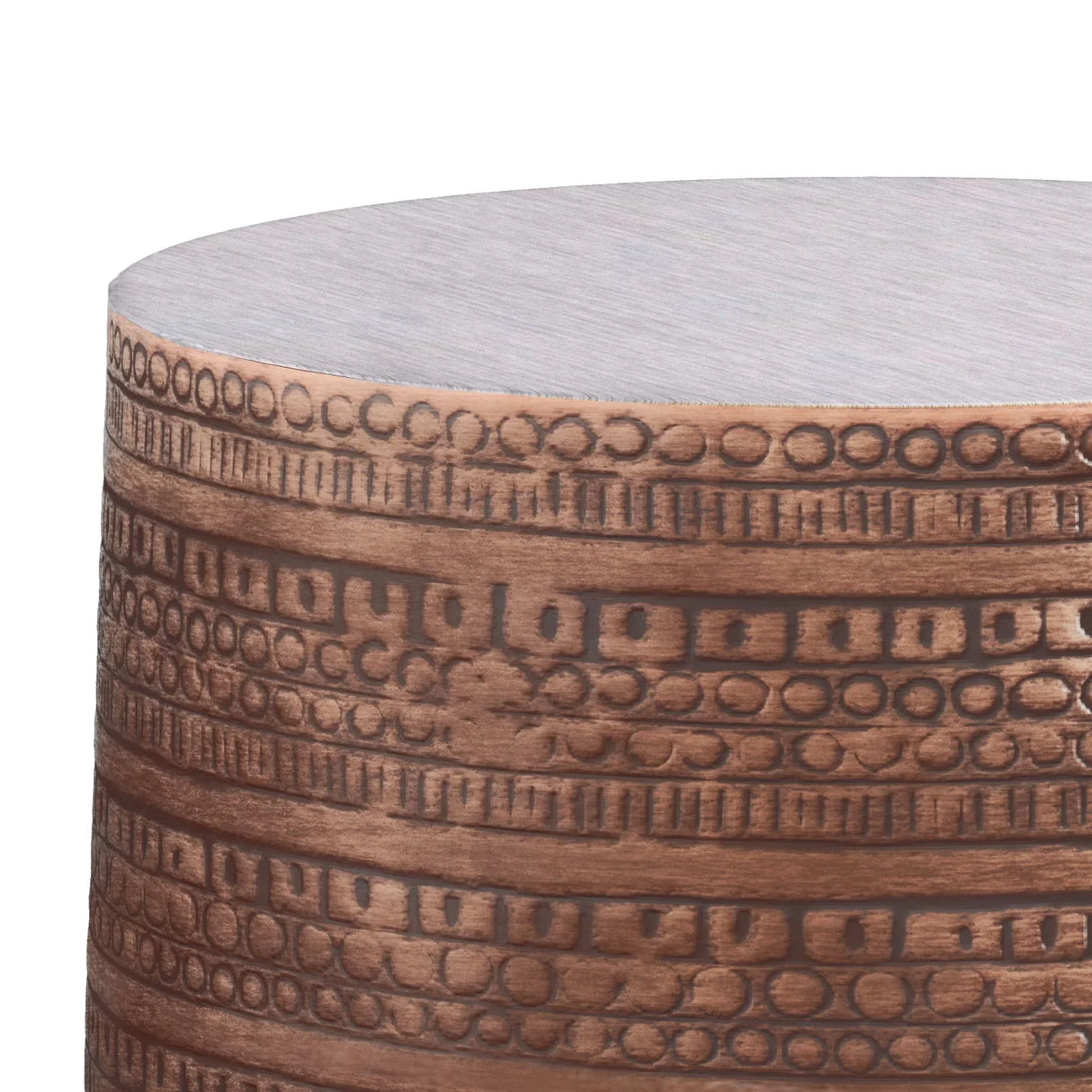Johnsen - Handcrafted Large Metal Accent Table - Furniture Home Direct