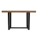 Rustic Metal And Solid Distressed Dining Table - Furniture Home Direct