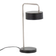 Puck - Contemporary Table Lamp - Nickel / Black - Furniture Home Direct
