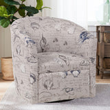 Boardwalk - Swivel Accent Chair Polyester Fabric - Gray - Furniture Home Direct
