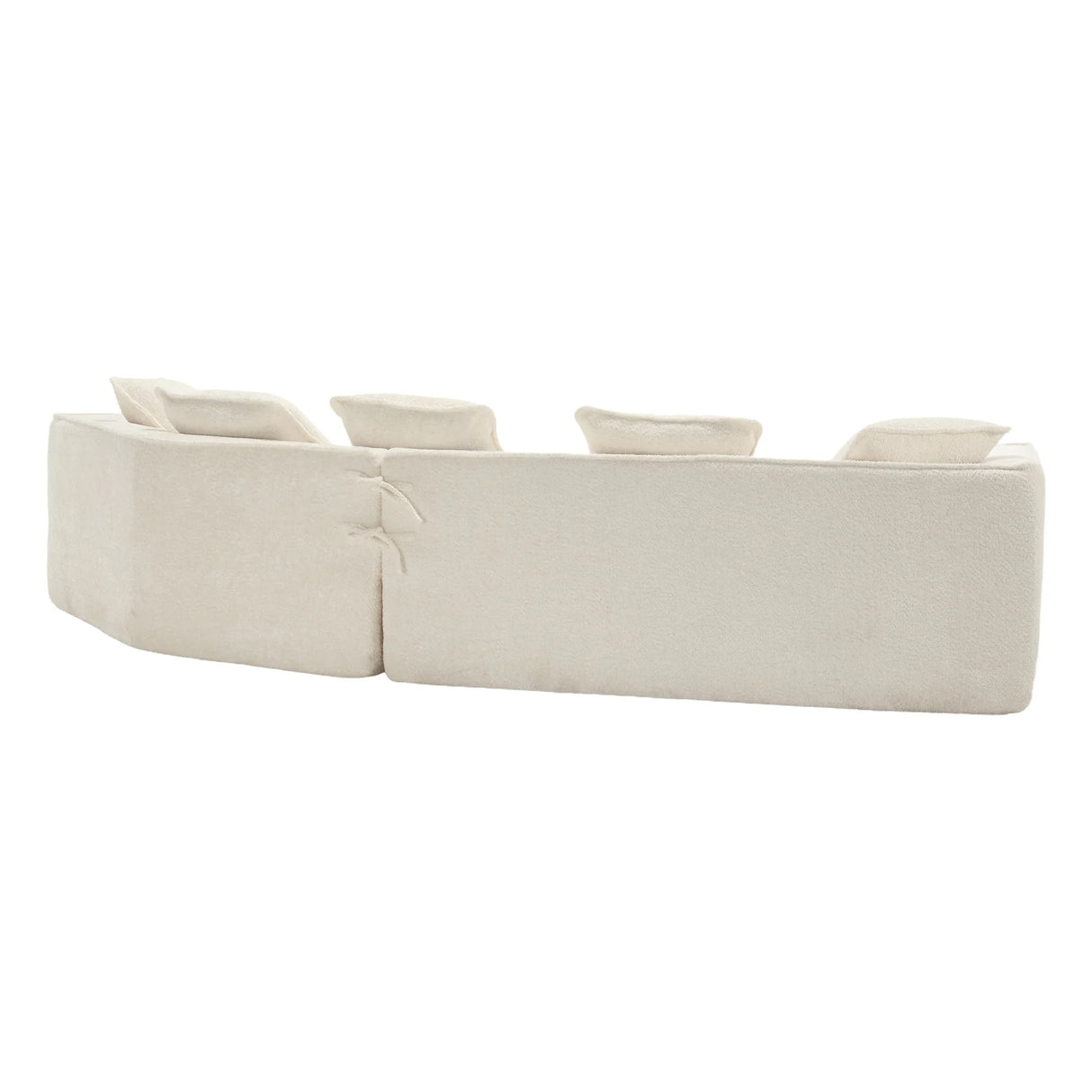 Sectional Sofa Chenille With Plush Soft Cushions Beige - Furniture Home Direct