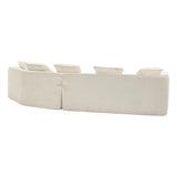 Sectional Sofa Chenille With Plush Soft Cushions Beige - Furniture Home Direct