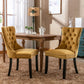 Nikki - Modern, High-End Tufted Solid Wood Contemporary Velvet Upholstered Dining Chair With Wood Legs Nailhead Trim (Set of 2) - Furniture Home Direct